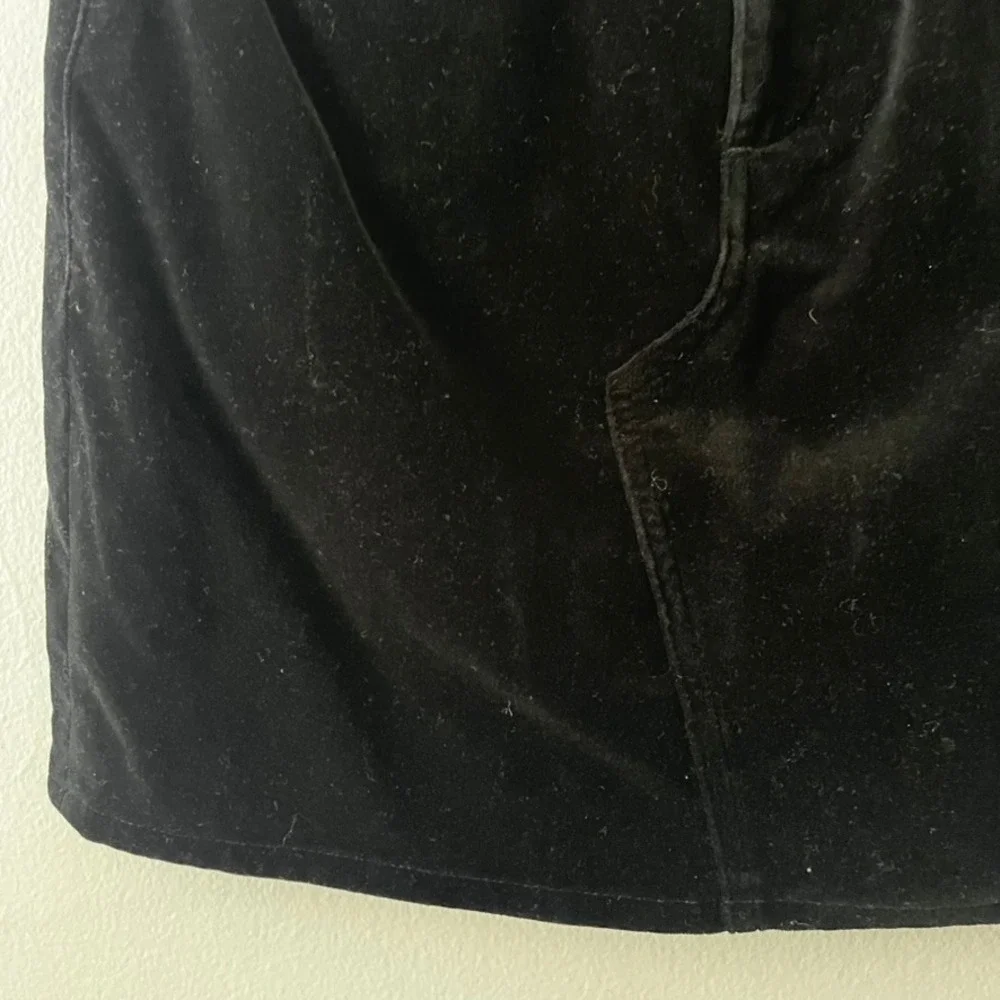 Rag‎ & Bone Dive Skirt in Black Velvet Casual Mini Skirt size 27